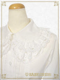B49BL451 Double Collar Pin-tucked Sleeve Blouse