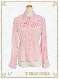 B49BL451 Double Collar Pin-tucked Sleeve Blouse