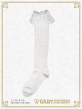 B49SC819 Ribbon Lace Knee Socks