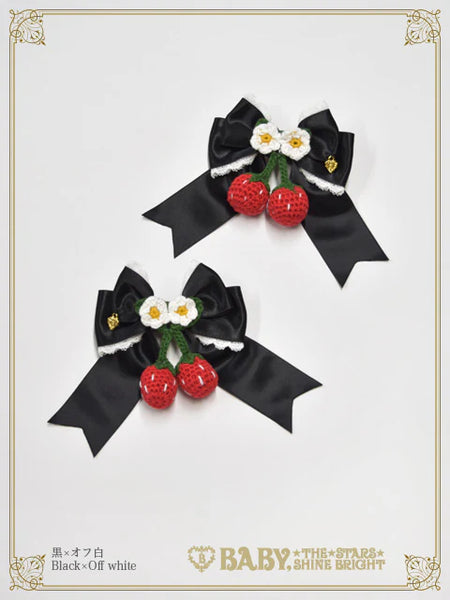 B50HA961 Swinging Strawberry's Happy Berry Present Ribbon Clips
