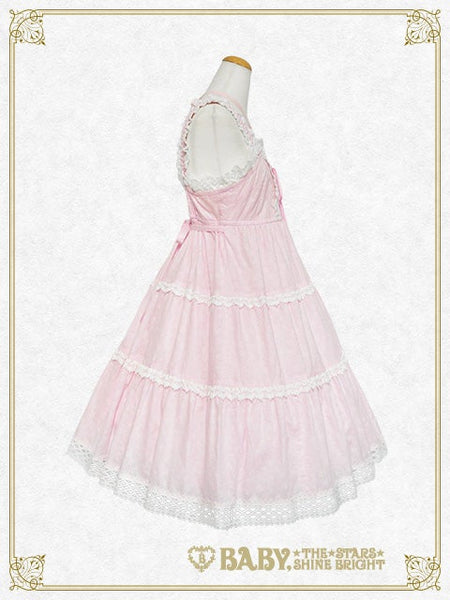 B50OJ201 Hawase Embroidery Tiered Jumperskirt Set