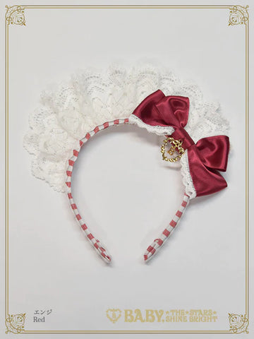 B47HA940 Berry♡Stripe Café Headbow