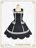 B47JS248 Scallop Hem Jumperskirt