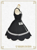 B47JS248 Scallop Hem Jumperskirt