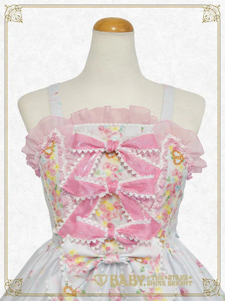 B47OJ210 Princess’s Dreamy Garden Party with Fluttering Petals Bustier Jumperskirt