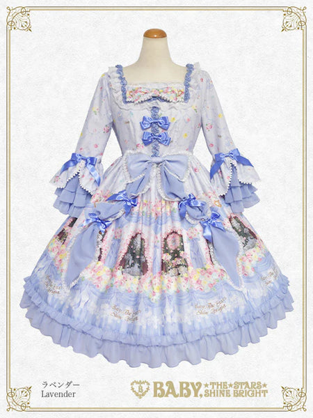B47OP315 Princess’s Dreamy Garden Party with Fluttering Petals Onepiece Dress