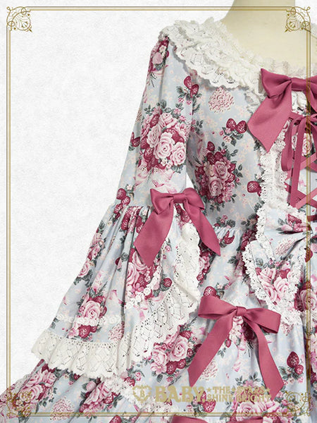 B47OP328 Sugar Bouquet～Maiden's Eternal Longing～Princess Sleeve Onepiece Dress