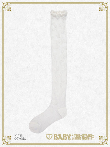 B47SC814 Le Jardin de Fraises Kumya’s See-through Over Knee Socks