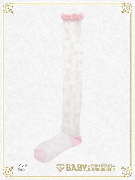 B47SC814 Le Jardin de Fraises Kumya’s See-through Over Knee Socks
