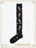 B47SC816 Berry Berry Strawberry Parfait～with Kumya-chan Ice Cream～Over Knee Socks