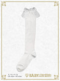 B47SC821 Ribbon Lace Knee High Socks