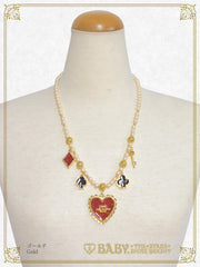 B50AC081 HEART TRUMP Cards Necklace