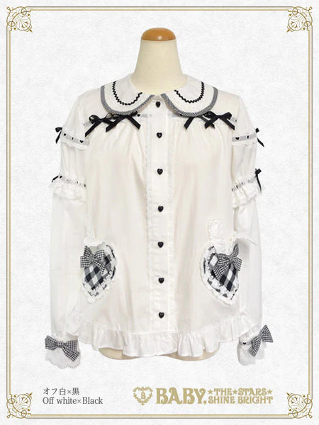 B48BL423 Alice Meets the White Rabbit Blouse