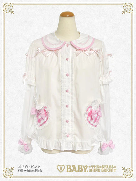 B48BL423 Alice Meets the White Rabbit Blouse