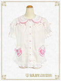 B48BL423 Alice Meets the White Rabbit Blouse