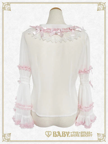 B48BL428 Milky Sugar Pearl Blouse