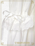 B48BL430 Detachable Sleeves Babydoll Blouse