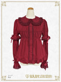 B48BL430 Detachable Sleeves Babydoll Blouse