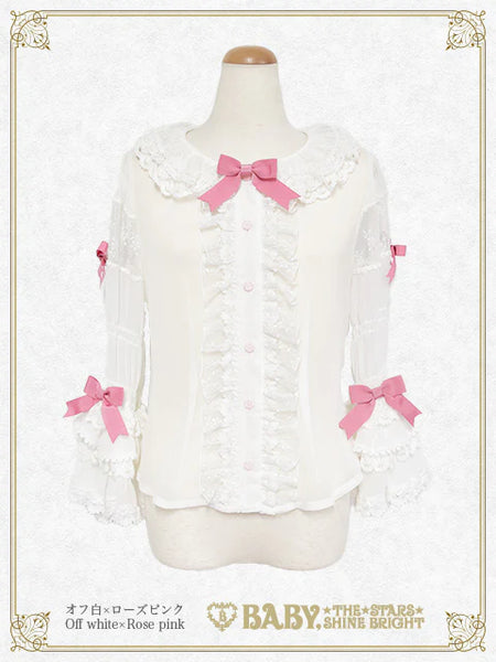 B48BL456 Pastoral Decoration Palette Blouse