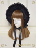 B48HA728 Velveteen Torchon Lace Full Bonnet