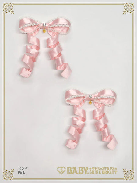 B48HA729 Eternal Ribbon Feathery Ribbon Clips