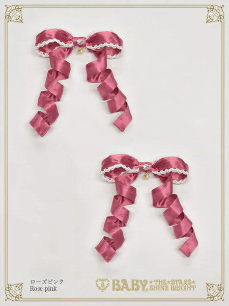 B48HA729 Eternal Ribbon Feathery Ribbon Clips