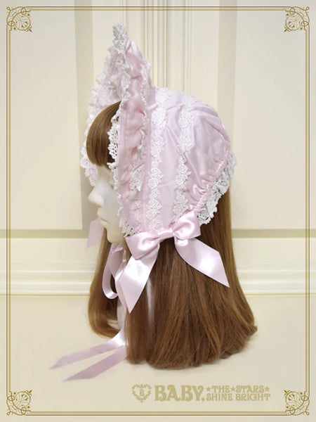 B48HA738 Romantic Rose Half Bonnet (Cotton Satin)