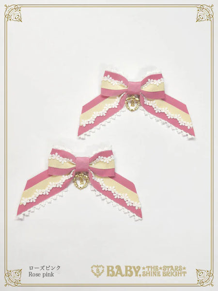 B48HA745 Pastoral Decoration Palette Grosgrain Ribbon Clips