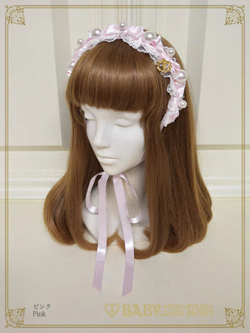 B48HA975 Milky Sugar Pearl Headdress