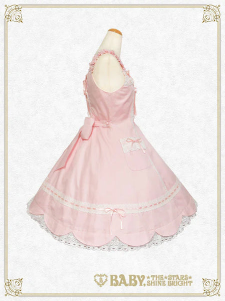 B49JS227 Scallop Hem Jumperskirt