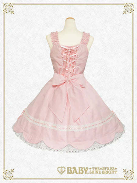 B49JS227 Scallop Hem Jumperskirt