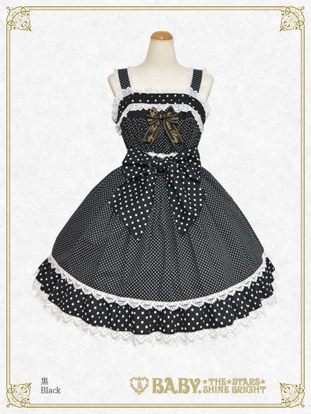 B48JS223 Dot Baby Ribbon Jumperskirt