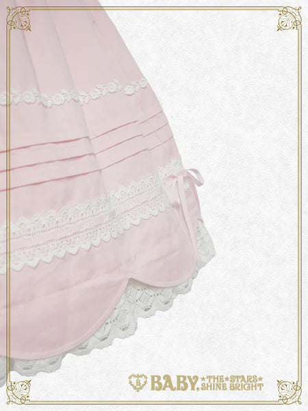 B48JS249 Ribbon Scallop Jumperskirt