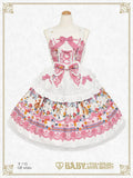 B48OJ214 Pastoral Decoration Palette Apron Jumperskirt