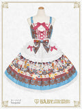 B48OJ214 Pastoral Decoration Palette Apron Jumperskirt