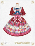 B48OP340 Pastoral Decoration Palette Onepiece Dress