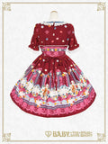 B48OP340 Pastoral Decoration Palette Onepiece Dress