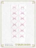 B48SC837 Ribbon Printed Over Knee Socks