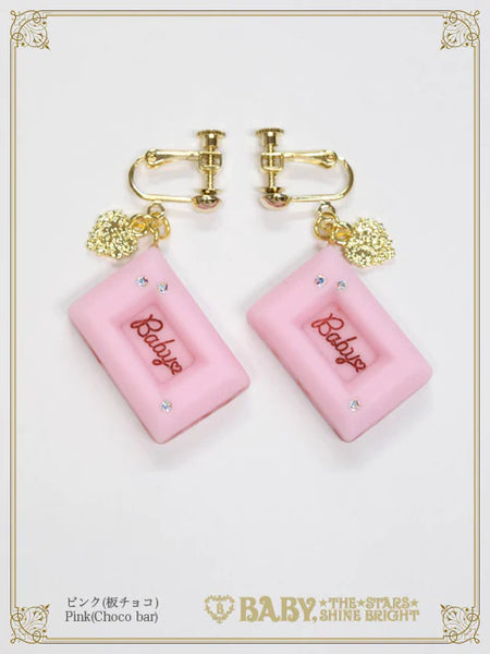 B49AC041 Love Chocolate Clip-on Earrings