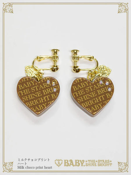 B49AC041 Love Chocolate Clip-on Earrings
