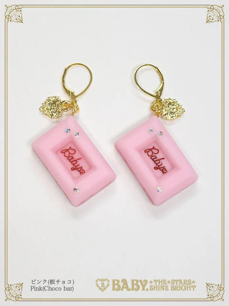 B49AC042 Love Chocolate Pierced Earrings