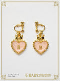 B49AC074 Heart Trump Clip-on Earrings