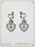 B49AC074 Heart Trump Clip-on Earrings