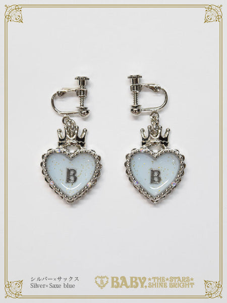 B49AC074 Heart Trump Clip-on Earrings