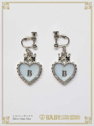 B49AC074 Heart Trump Clip-on Earrings
