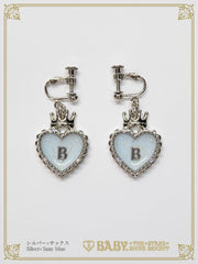 B50AC078 Heart Trump Clip-on Earrings