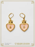 B49AC075 HEART TRUMP Pierced Earring