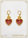 B49AC075 HEART TRUMP Pierced Earring