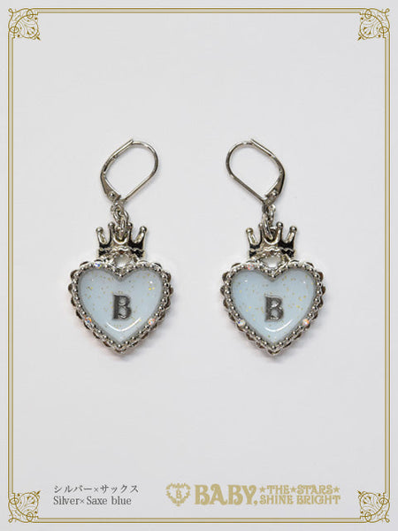 B49AC075 HEART TRUMP Pierced Earring