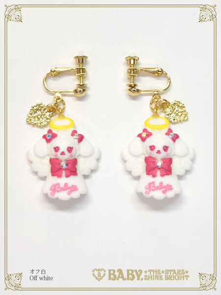 B49AC088 Christmas Angel Kumya Clip-on Earrings